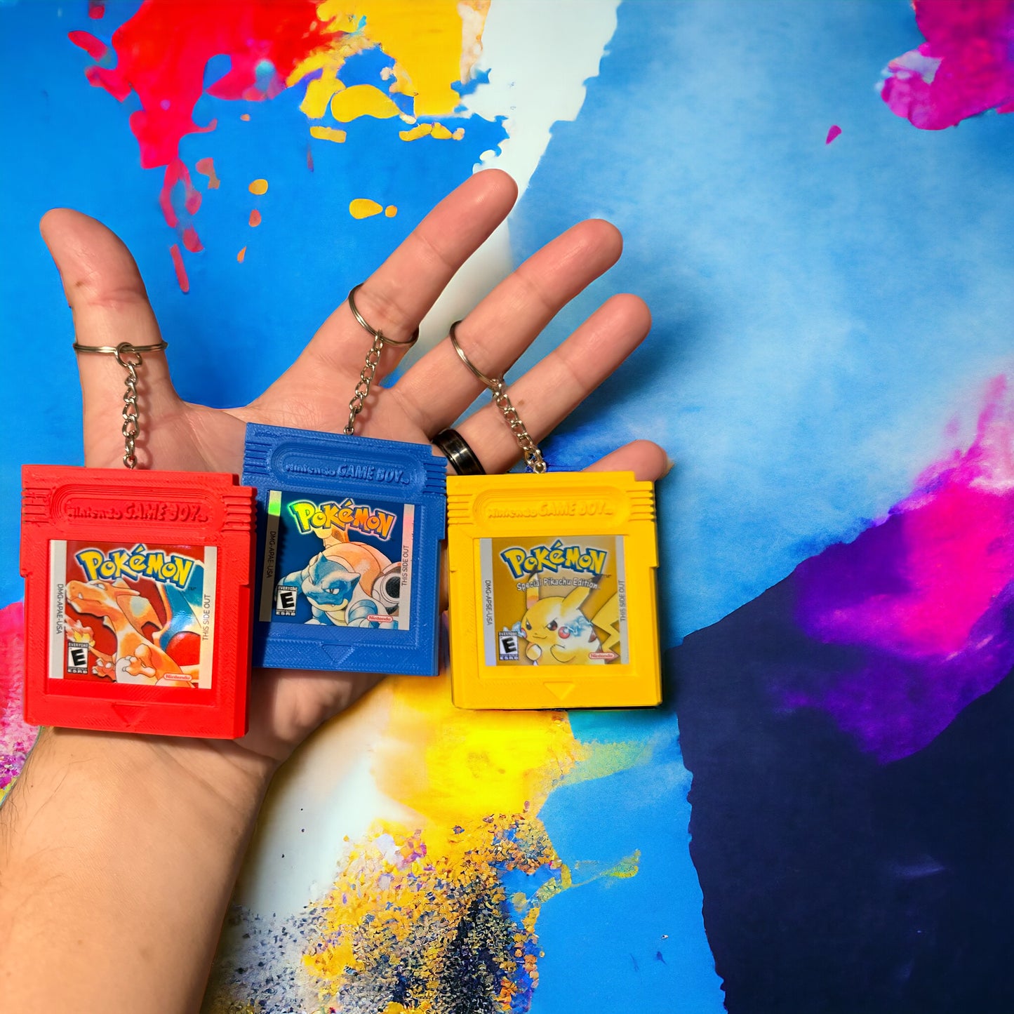 Pokemon Themed Gameboy Cartridge Keychain